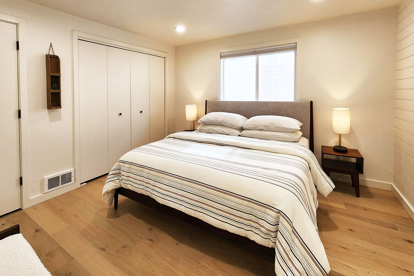 Main floor bedroom with comfy king bed.
