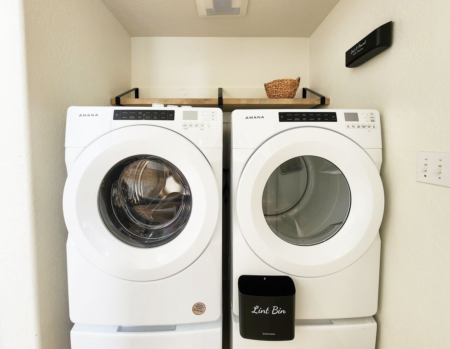 Washer/dryer for your convenience.