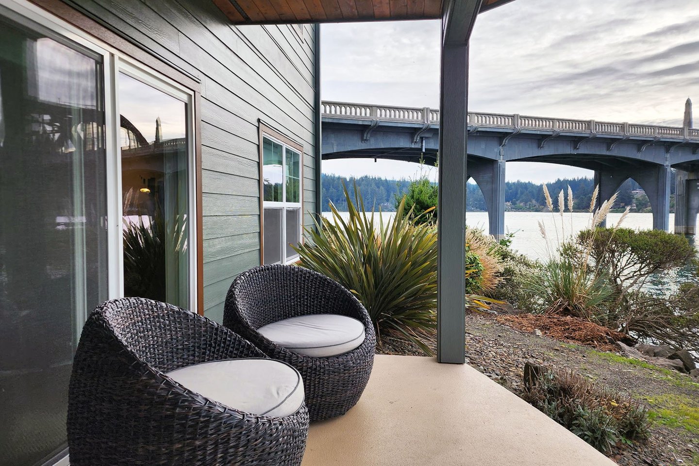 Curl up with a good book or favorite beverage on the patio.