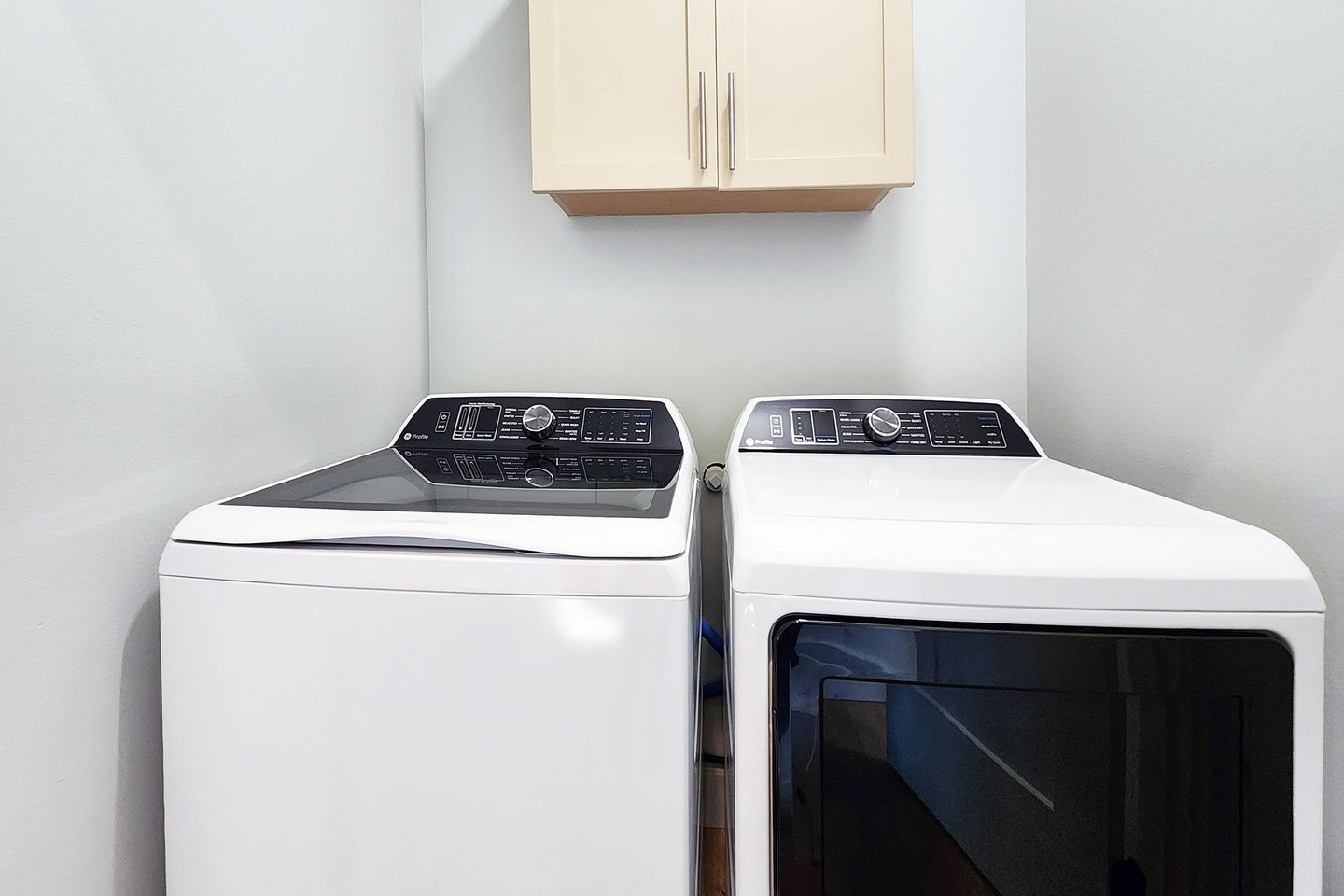 A laundry room for convenience.