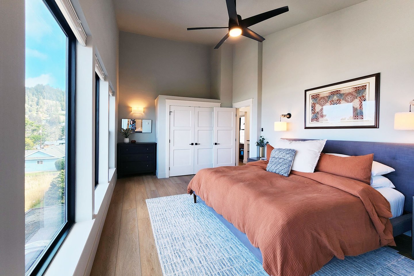 Large primary bedroom with king bed upstairs!