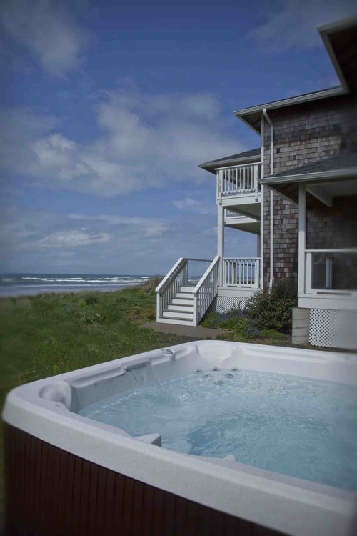 Ocean view from the private hot tub.
