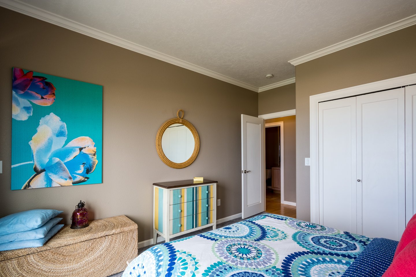 Colorful, bright with ocean breezes to enjoy.