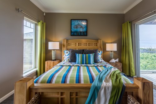 The queen bed is a perfect retreat after a day of beach combing.