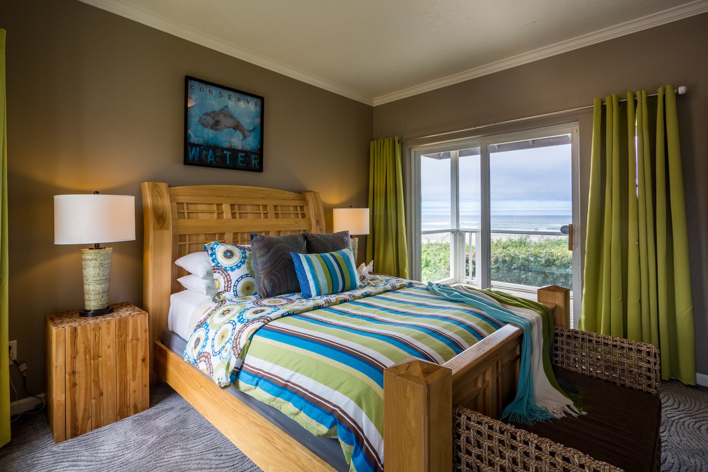 Each bedroom has its own balcony and ocean view.