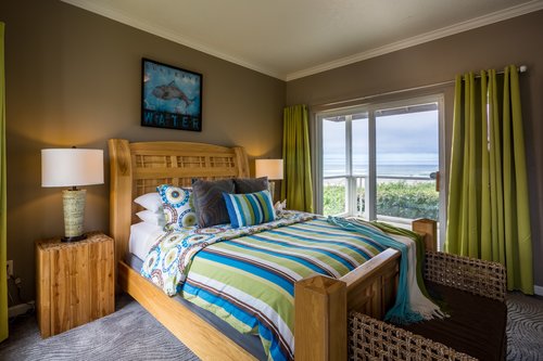 Each bedroom has its own balcony and ocean view.
