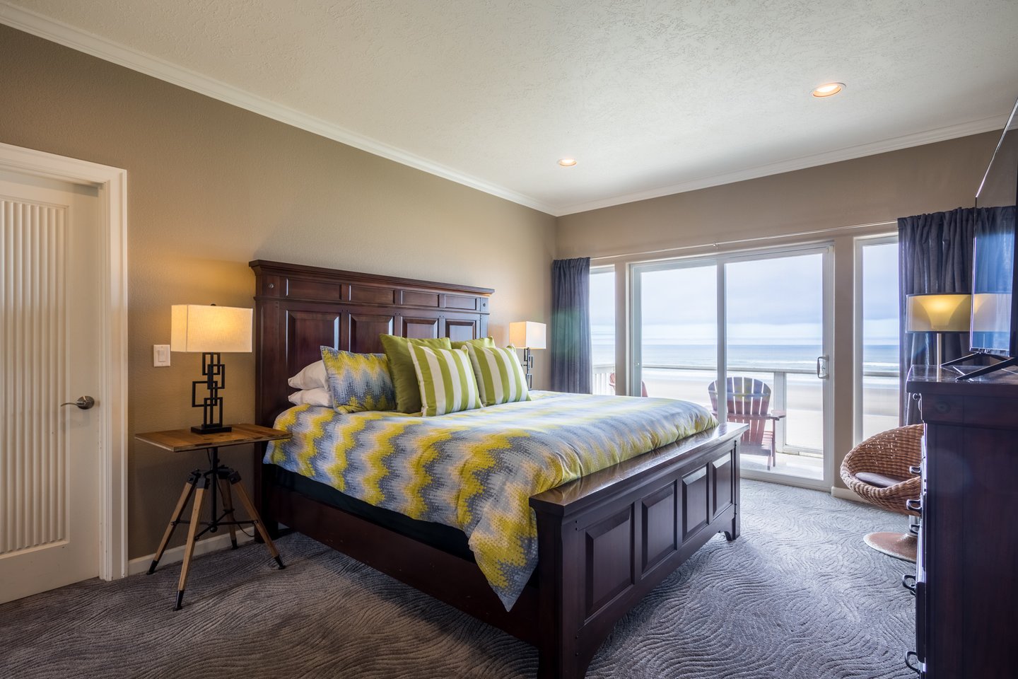 You will love the dramatic beach and ocean views from the primary bedroom.