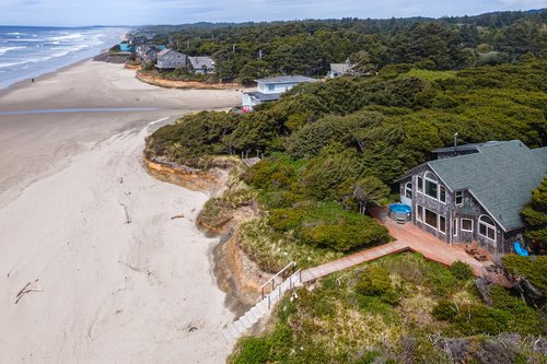 Watch the tide roll in and out from the deck.