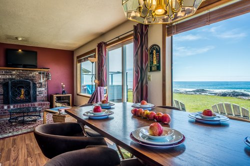 Sit and enjoy the views while dining on your favorite seafood.