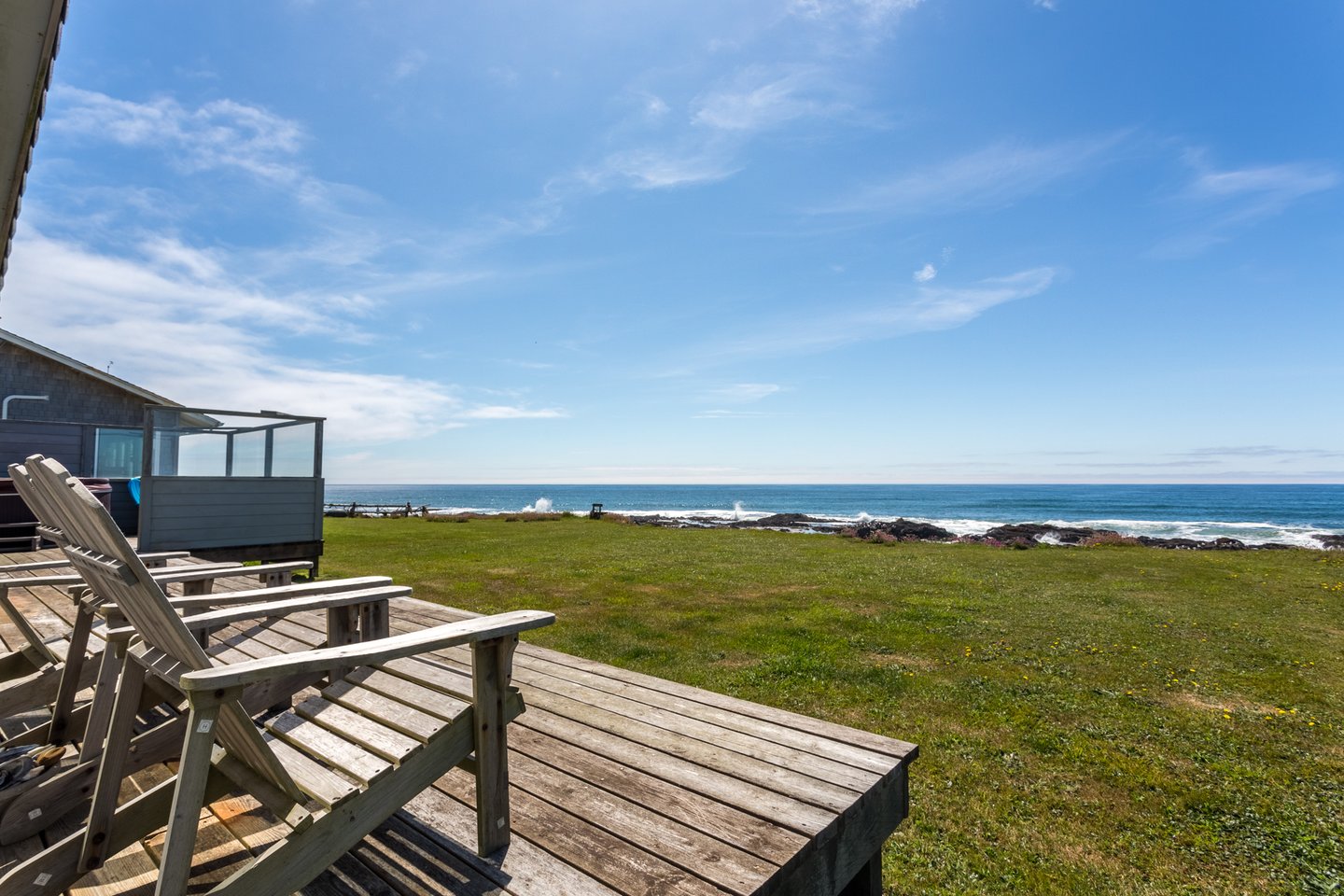 The sunny deck is the best place for whale watching.