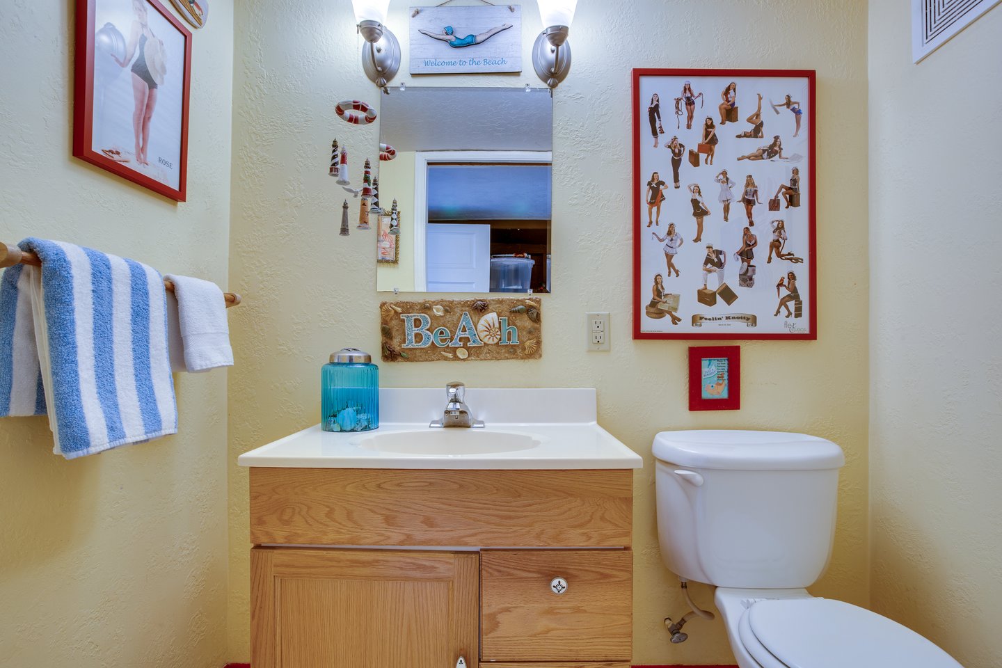 The bright half bath