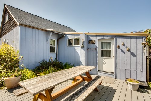 You can hear the waves and enjoy a meal out on the patio