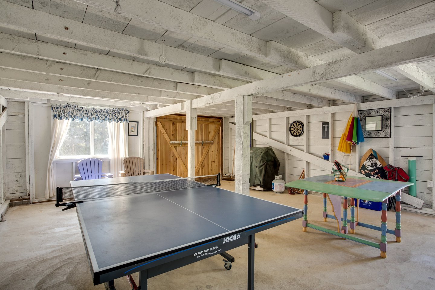 Head into the garage for family game night.