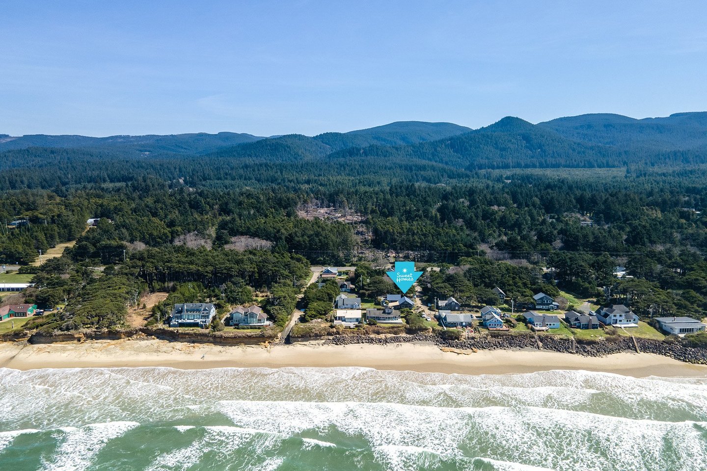 Seven miles of sandy beach await you.