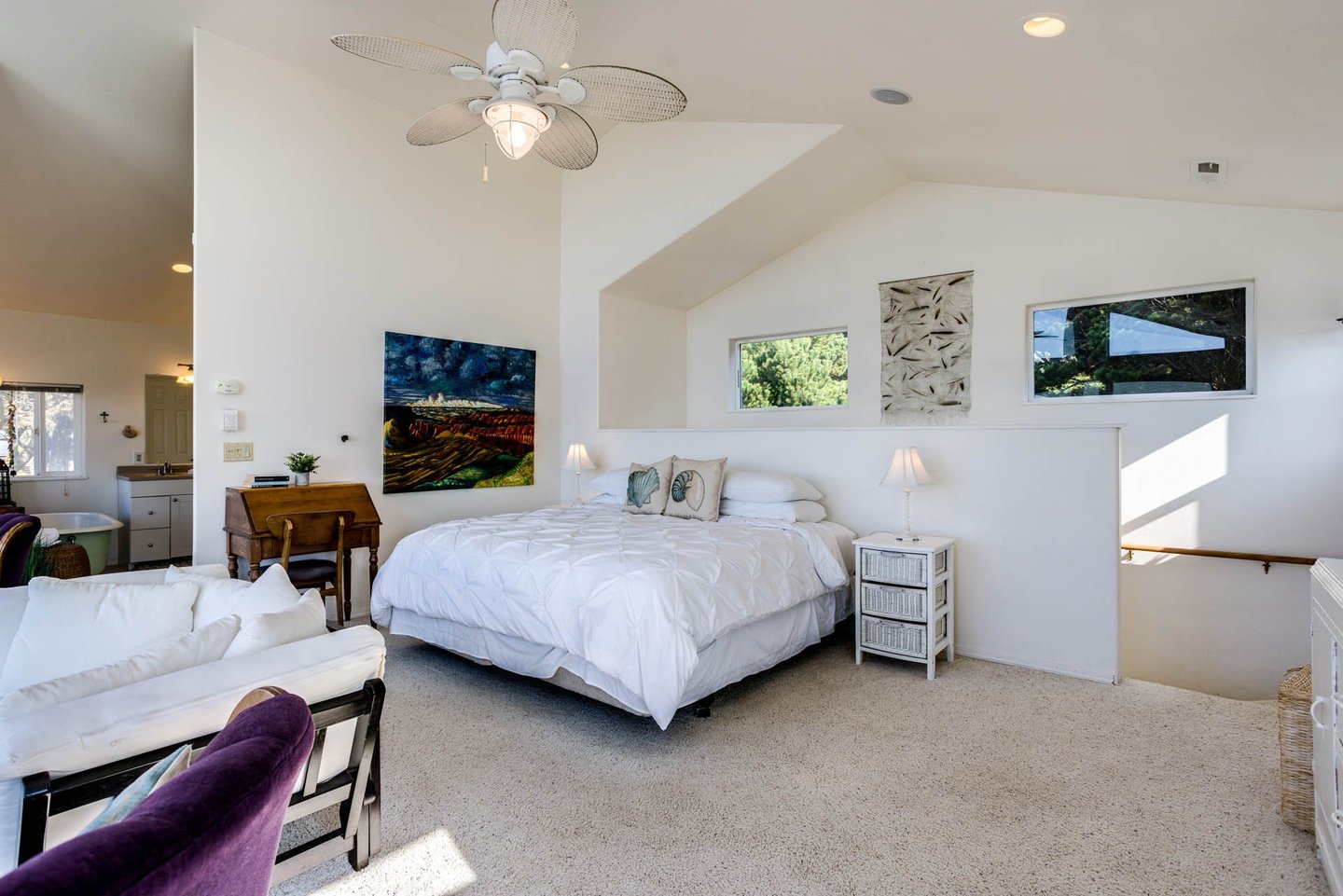 Large primary suite get away to.