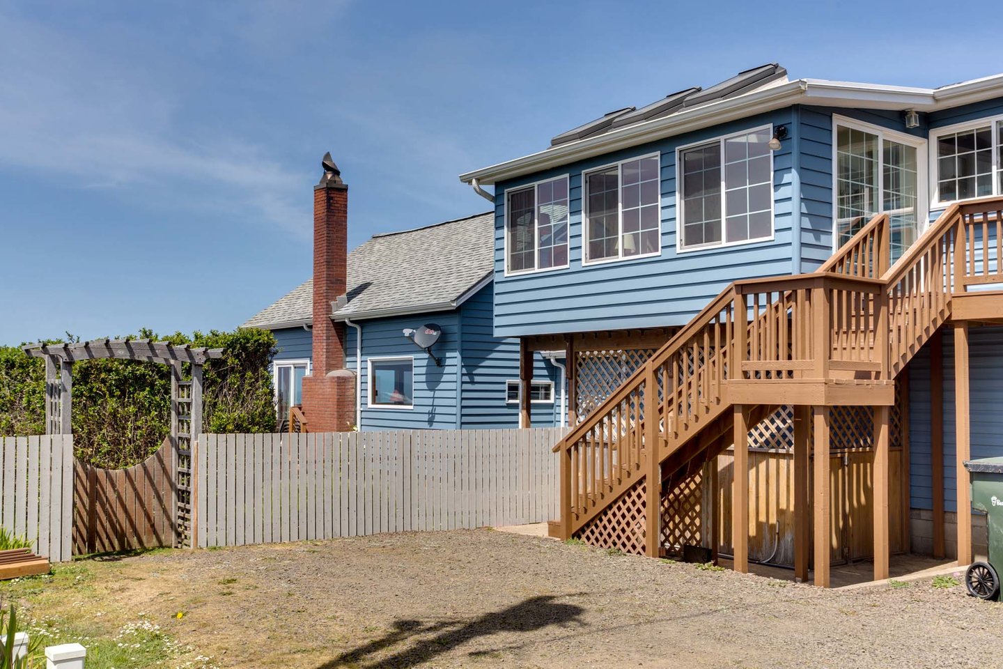 Detached over-the-garage apartment is great for added privacy.