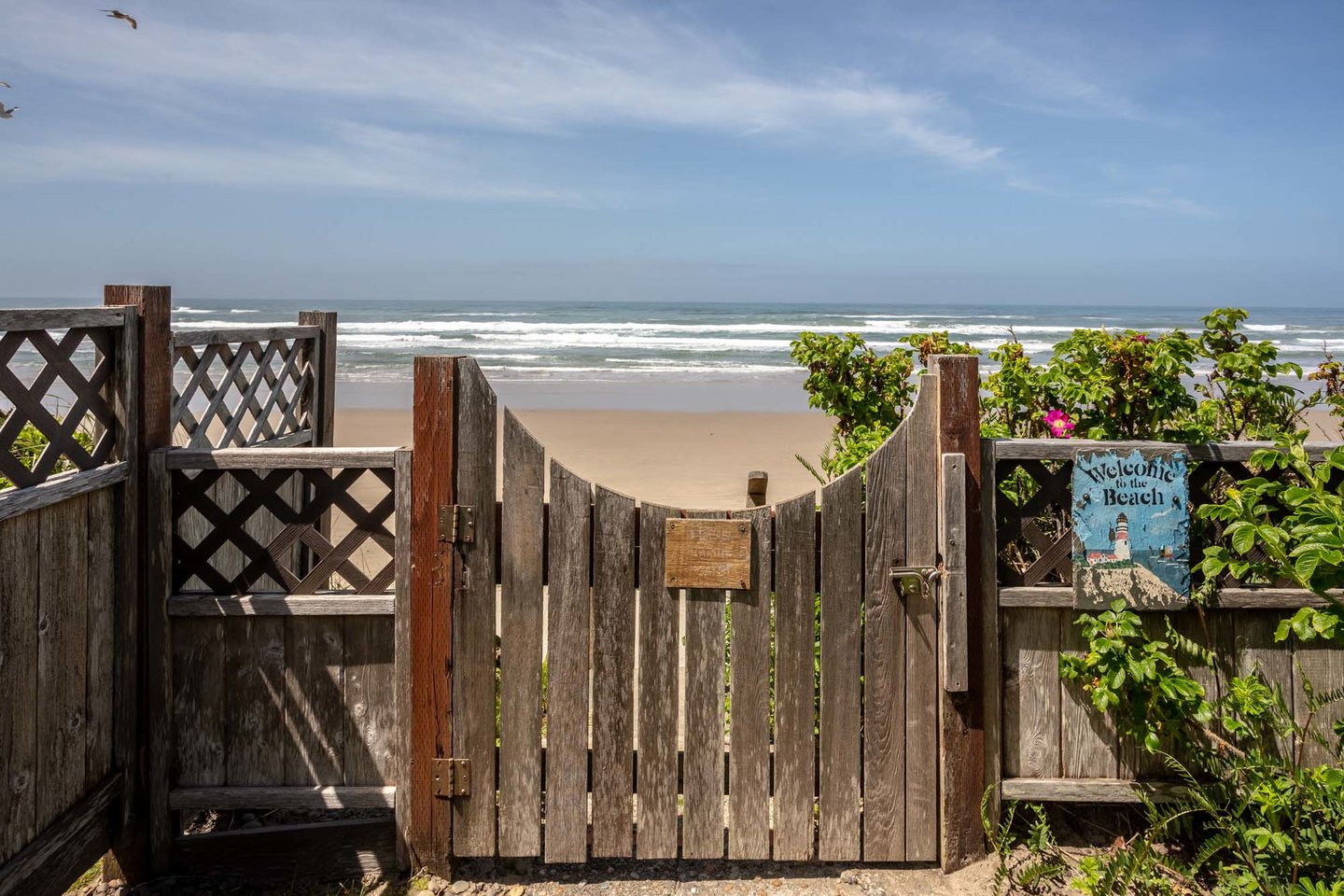 Private access to the beach from the front yard.