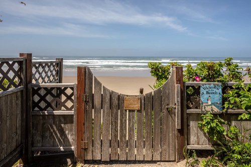Private access to the beach from the front yard.