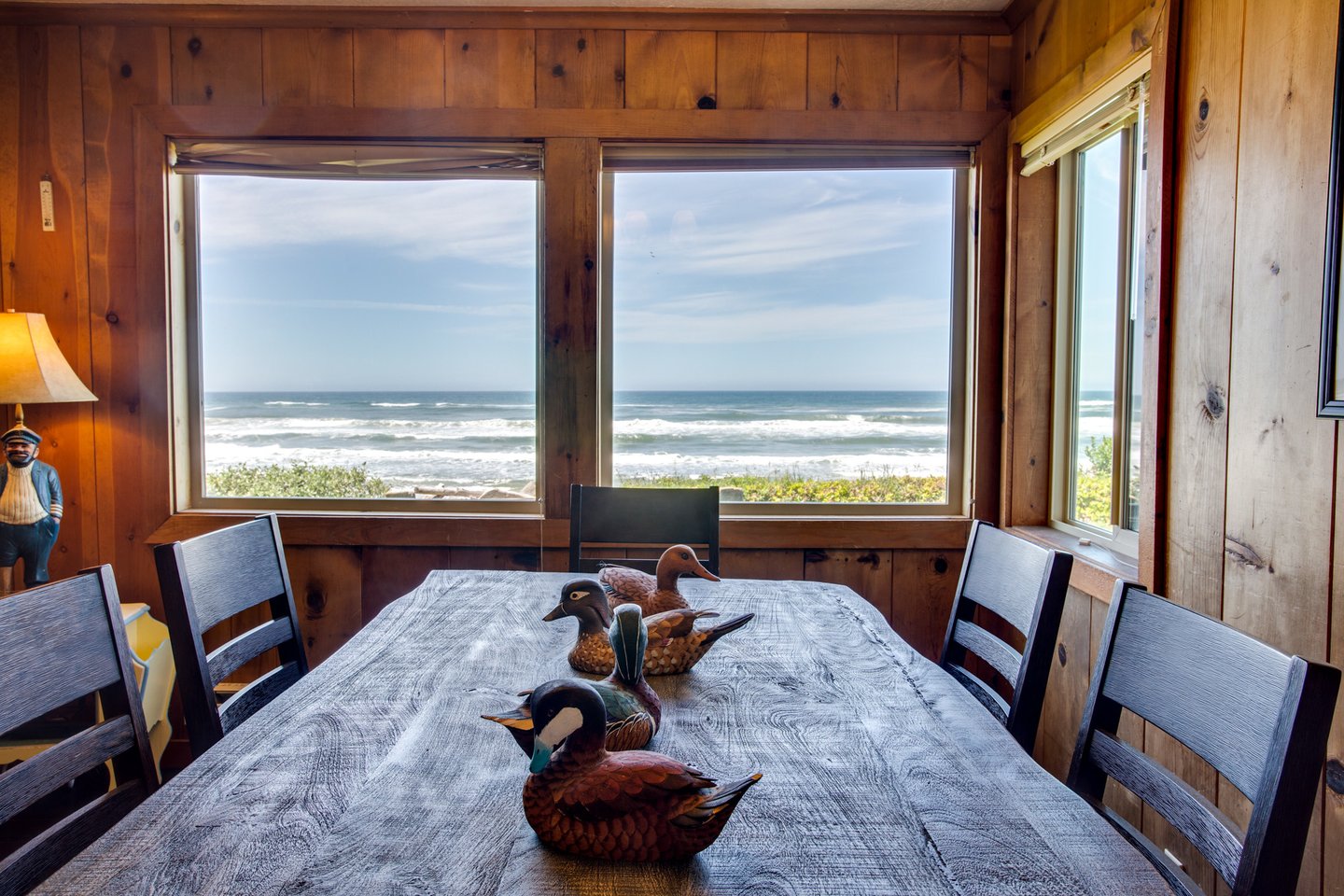 Dining in ocean view comfort.