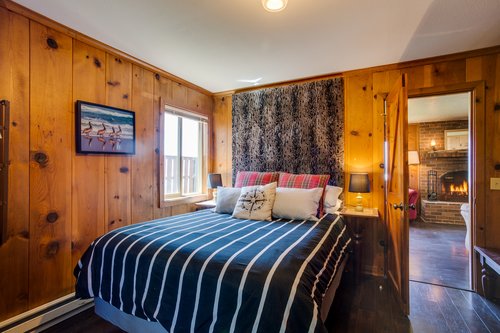 We call it the Captains Quarters with a Queen bed and 3/4 bath en suite.