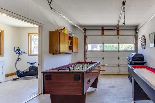 Get a workout in, or work on your Foosball skills in the garage.