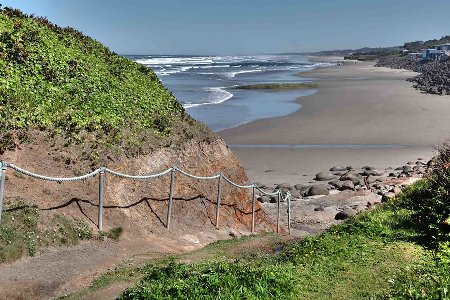The path to the beach is open during the summer!