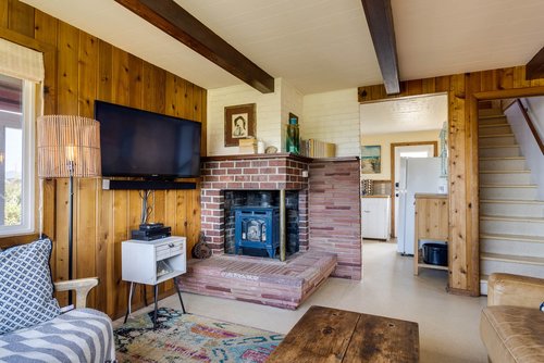 Watch television or just enjoy the gas fire after the sun goes down.