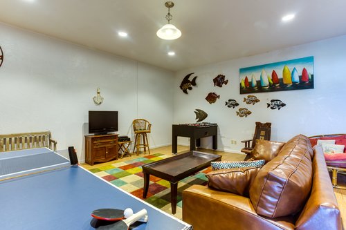 The game room is a great getaway in the evening.