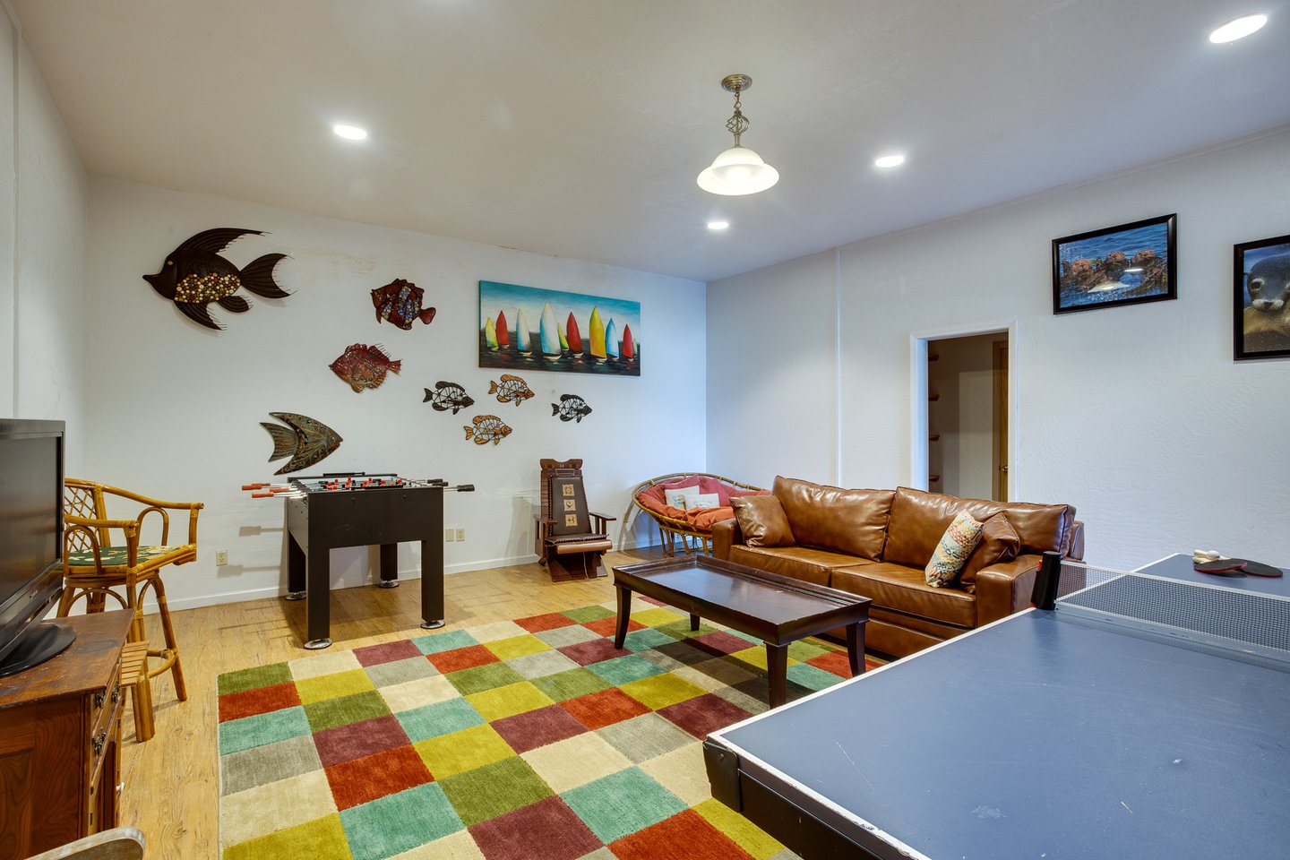 Ping pong and foosball await.
