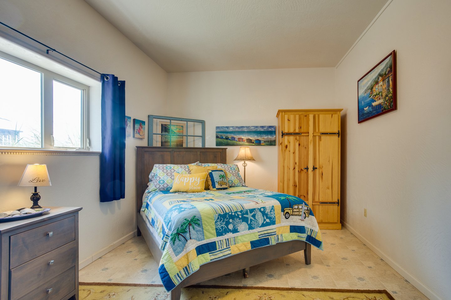 The second downstairs bedroom is a perfect private space!