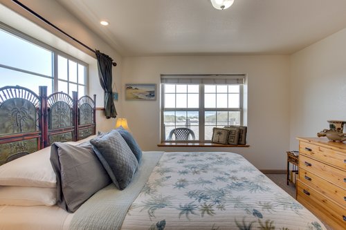 Enjoy the picture window with an ocean view.