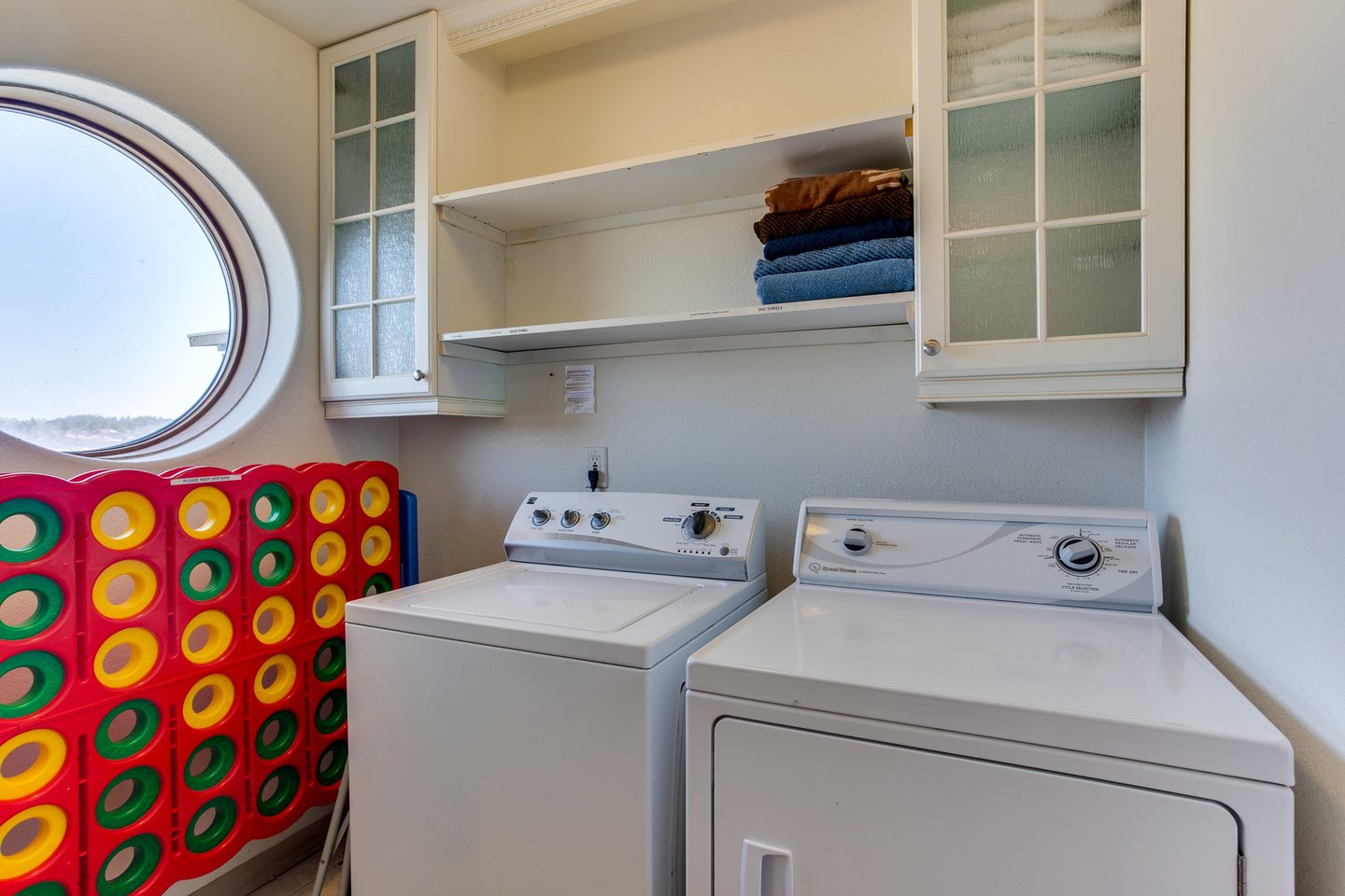 Washer and dryer to clean up after a fun day at the beach!