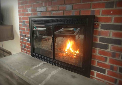 Wood-burning fireplaces downstairs and upstairs.