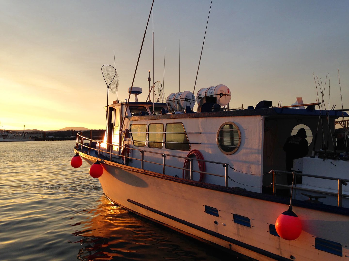 Charter fishing boats out of Newport. Only 20 minutes away.