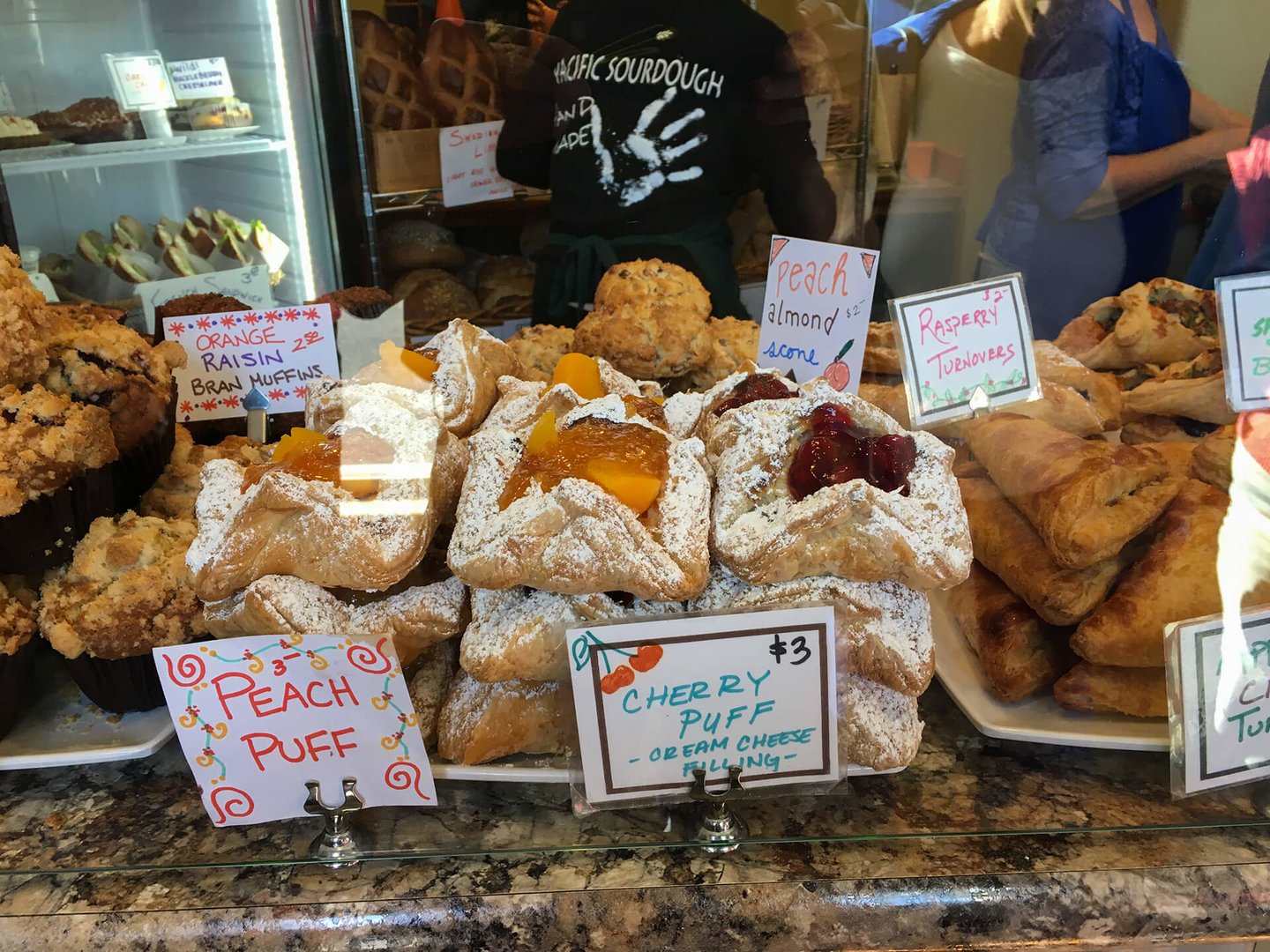 Get there early. Pacific Sourdough Bakery in Waldport.