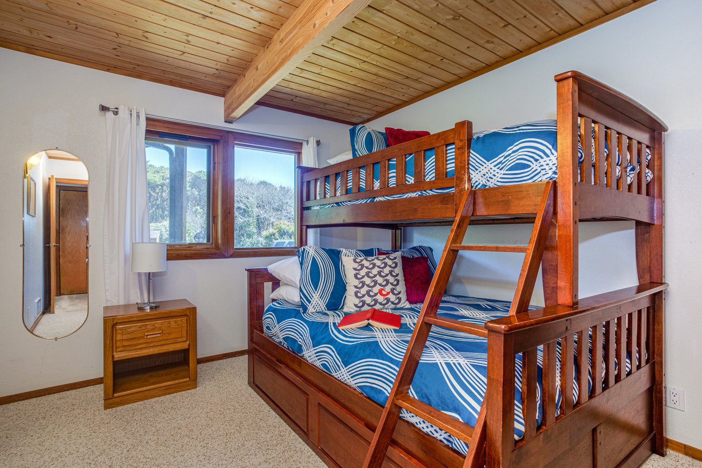 Bunk beds downstairs for the kids.