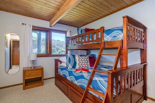 Bunk beds downstairs for the kids.