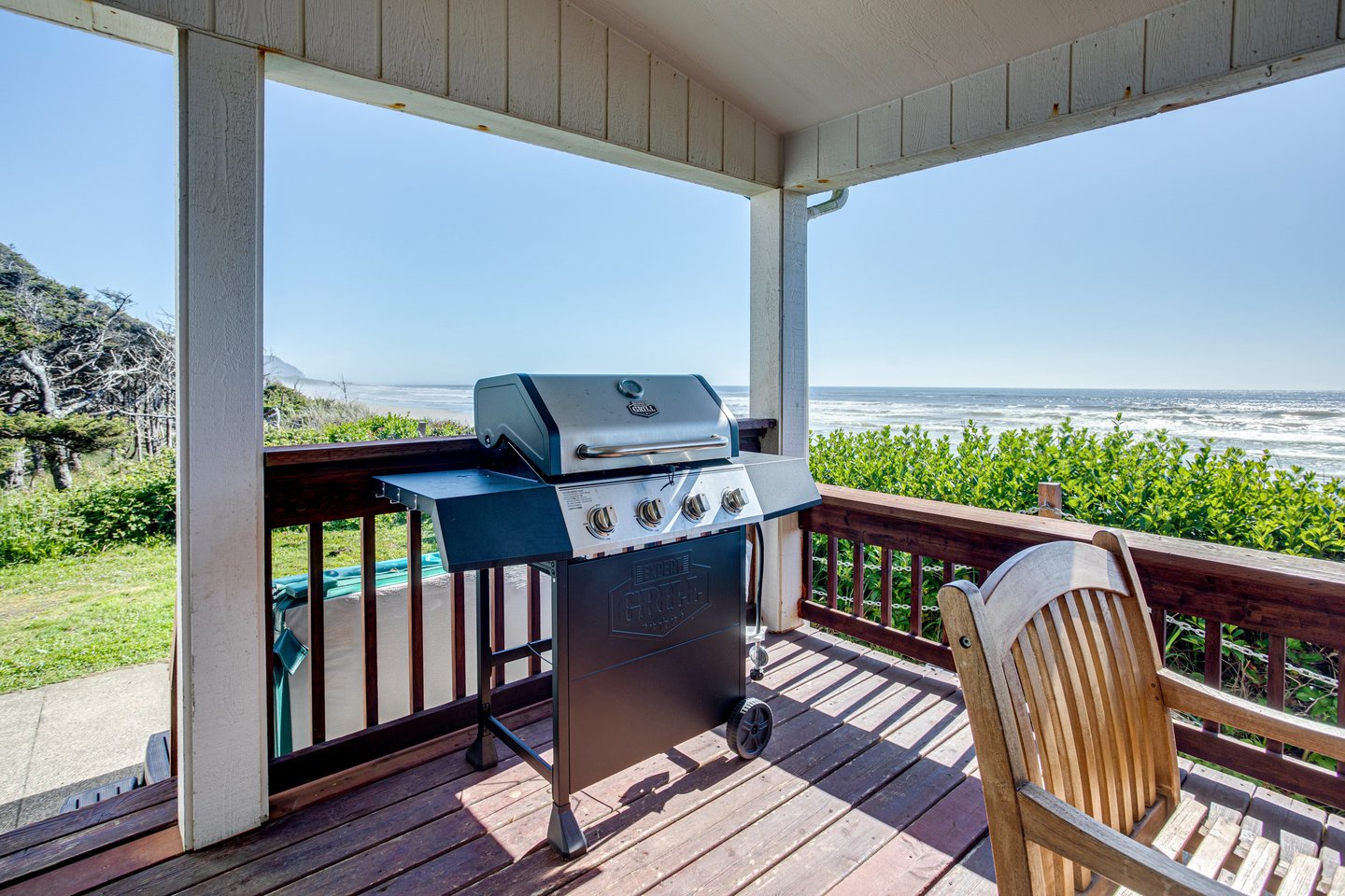 Enjoy grilling on the covered front deck.