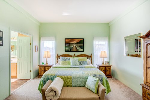 King-size comfort in the master bedroom.
