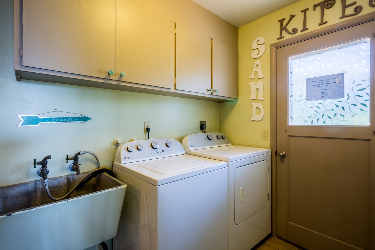 Washer and dryer are available to you.