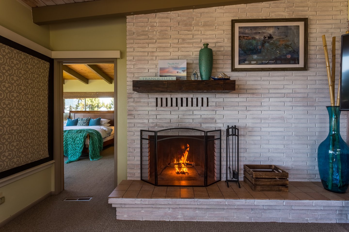 Fireplace (Duraflame or presto logs only, please).