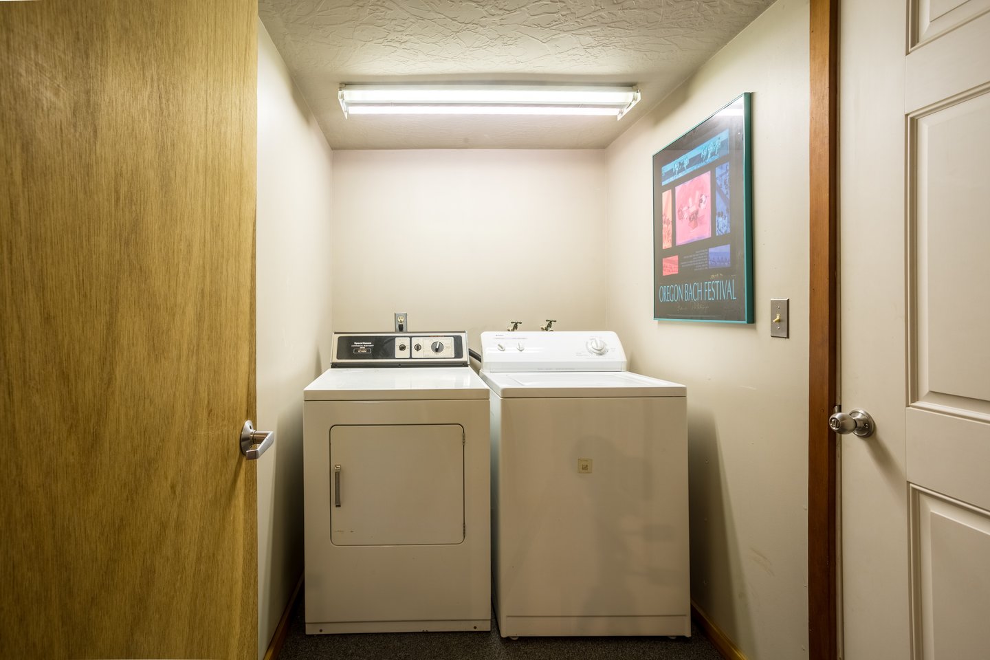 Washer and dryer are available for you to use in the main house