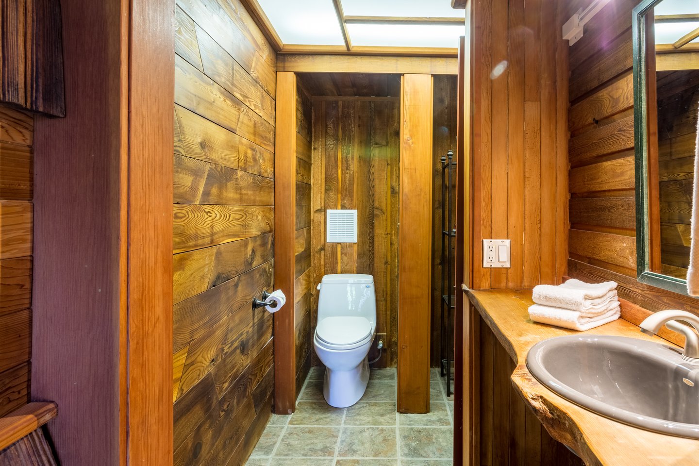 This unique bathroom makes for a sweet experience.