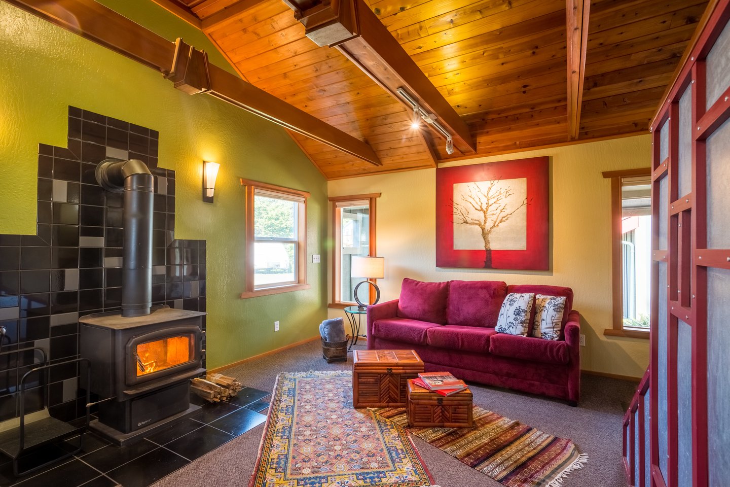 Relax in the tranquil living room.