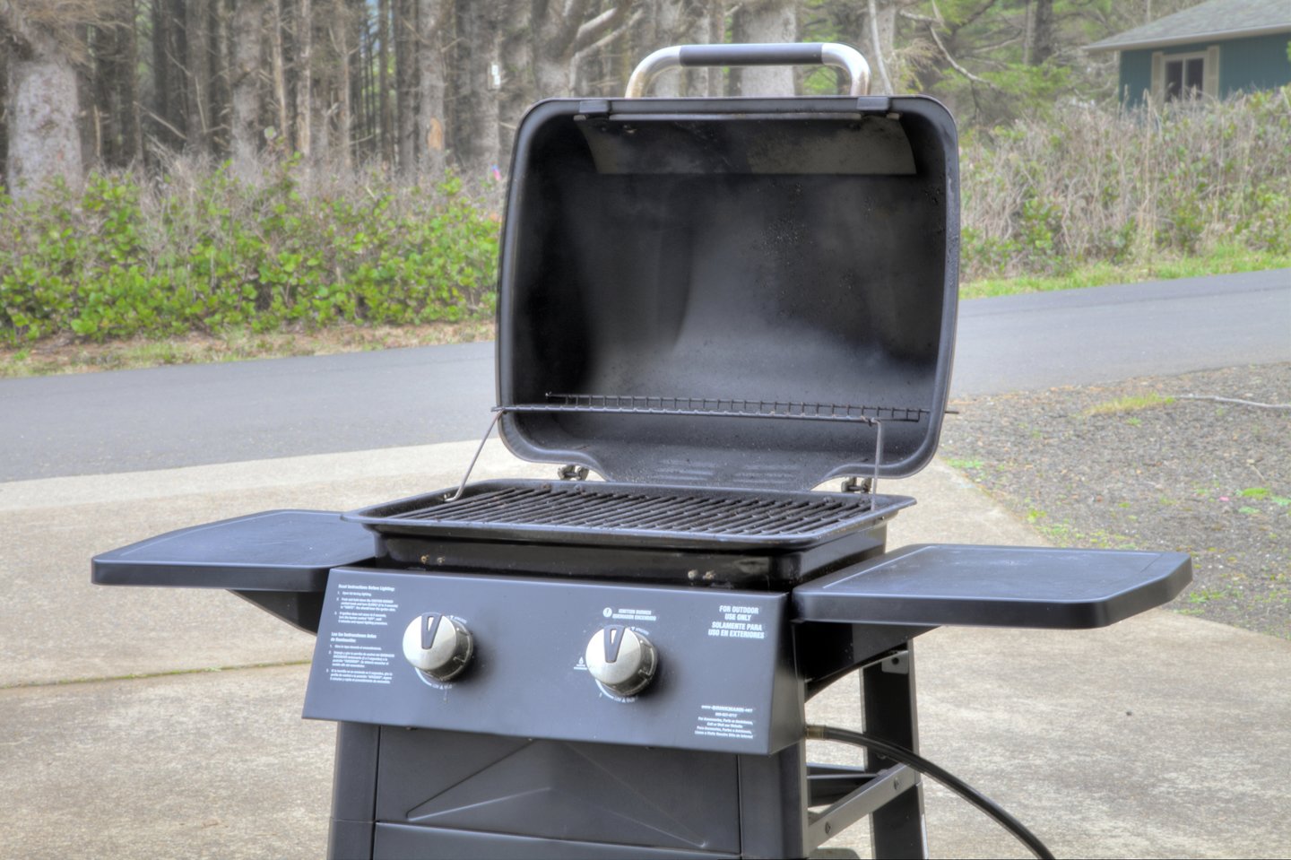The Gas grill is ready for you to enjoy.