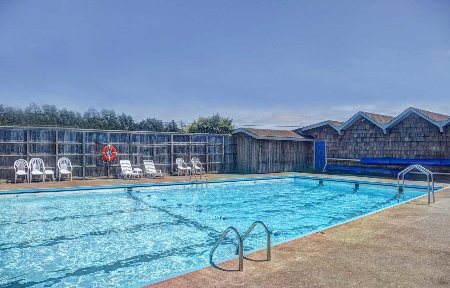 Bayshore Club pool is available in the summer for a daily fee.
