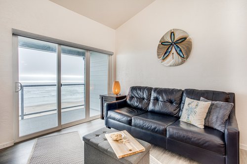 The easy deck access adds to the overall living space.
