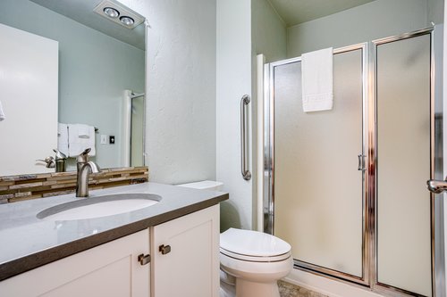 A third bathroom is available for added privacy.