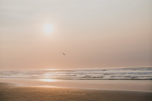 The setting sun adds to the experience.