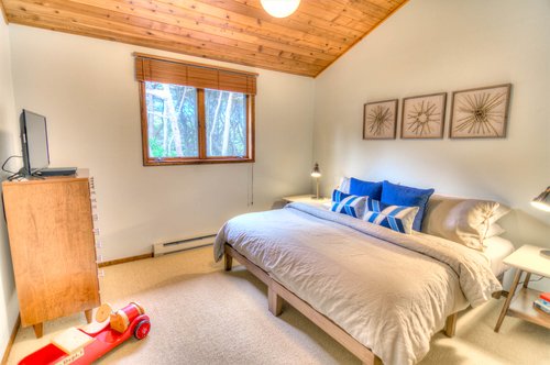 This king bed can be split in to twins and is a perfect spot for the kids!